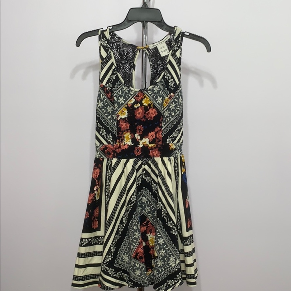 American Rag Floral Chevron Skater Dress